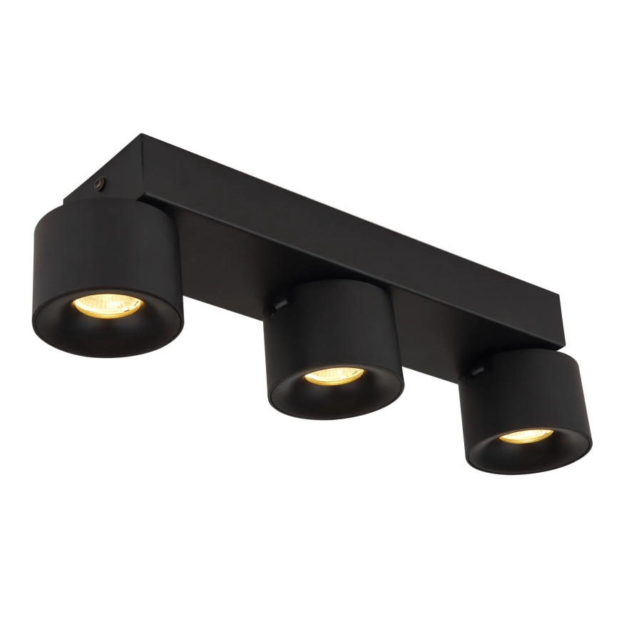 Globo - LED spotlampe 3xLED/6W/230V sort