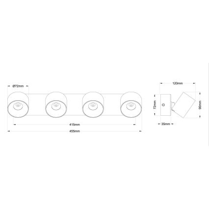 Globo - LED-spot 4xLED/6W/230V