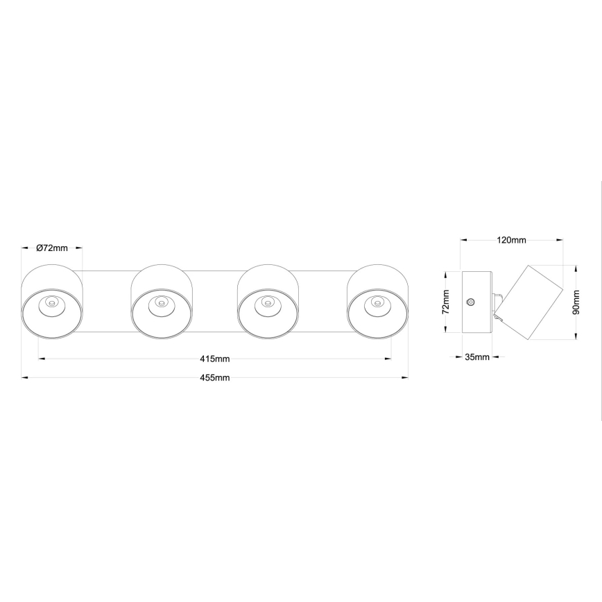 Globo - LED-spot 4xLED/6W/230V