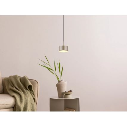 Globo - LED-pendel på wire LED/12W/230V 3000K Ø 15 cm beige