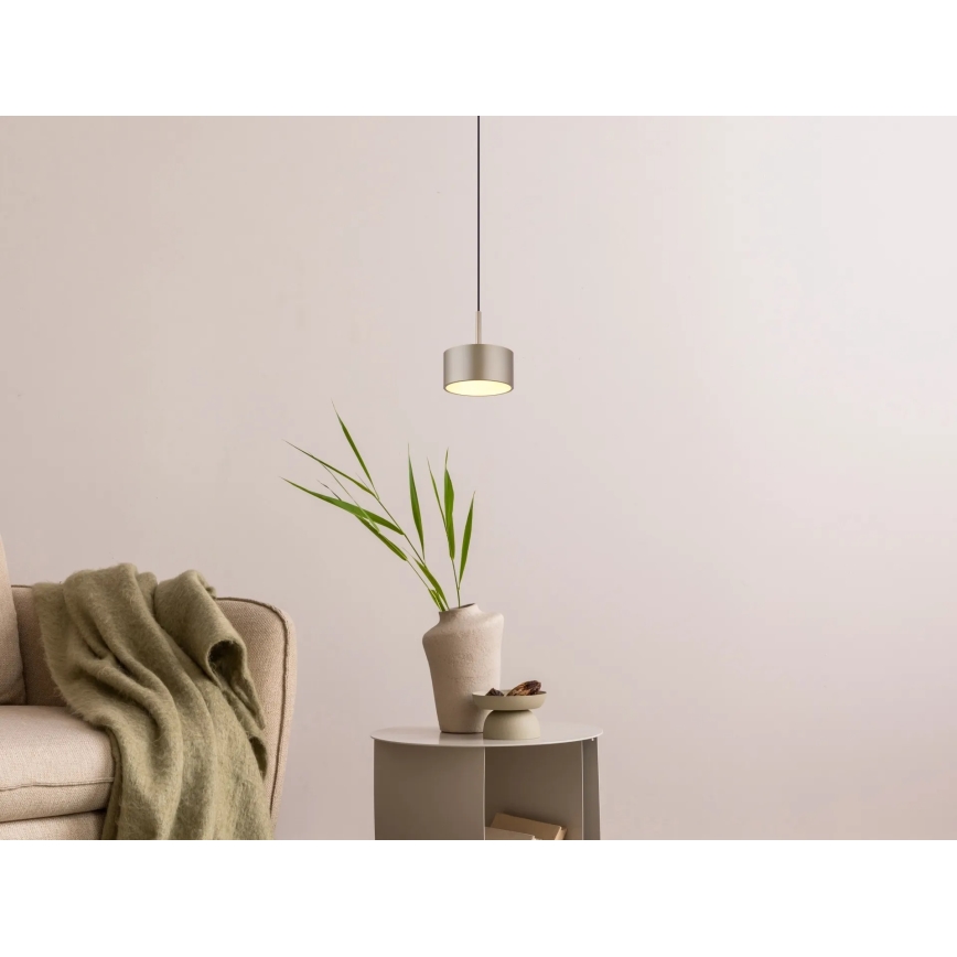 Globo - LED-pendel på wire LED/12W/230V 3000K Ø 15 cm beige