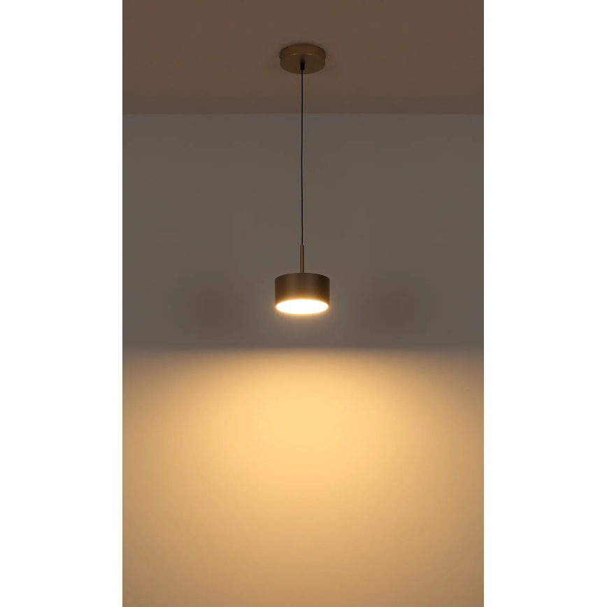 Globo - LED-pendel på wire LED/12W/230V 3000K Ø 15 cm beige