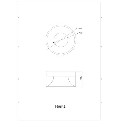 Globo - LED-loftlampe LED/12W/230V 3000K Ø 15 cm sort