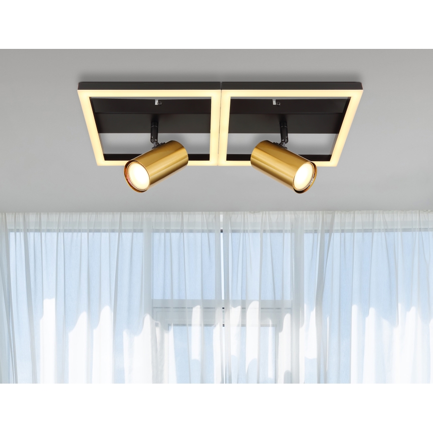 Globo - LED loftlampe 2xGU10/5W/230V + LED/22W/230V