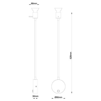 Globo - Væglampe 1xGU10/35W/230V