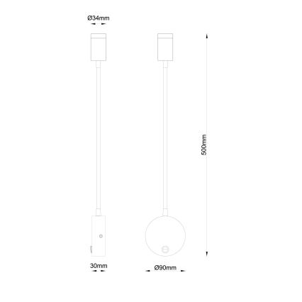 Globo - LED Fleksibel lampe LED/3W/230V