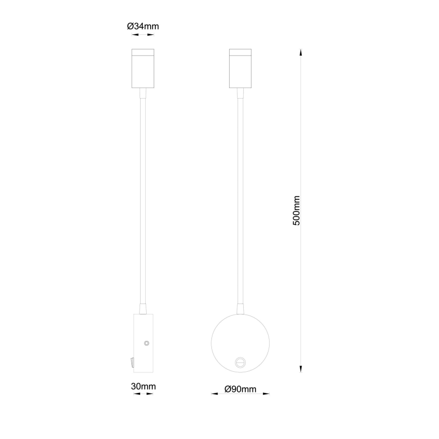 Globo - LED Fleksibel lampe LED/3W/230V