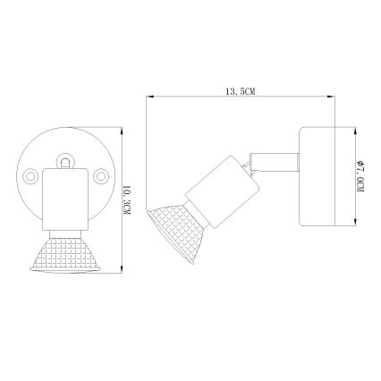 Globo - LED vægspotlys 1xGU10/3W/230V