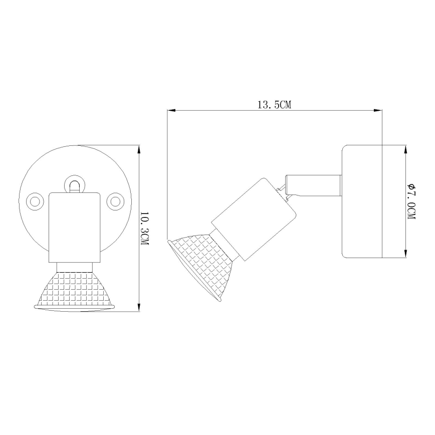Globo - LED vægspotlys 1xGU10/3W/230V