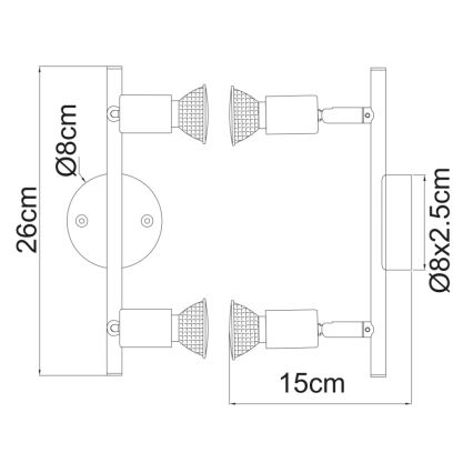 Globo - LED spotlamper 2xGU10/3W/230V