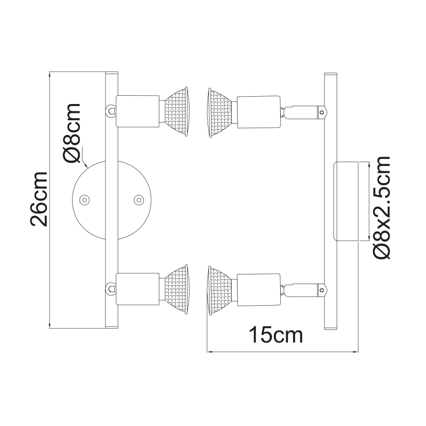 Globo - LED spotlamper 2xGU10/3W/230V
