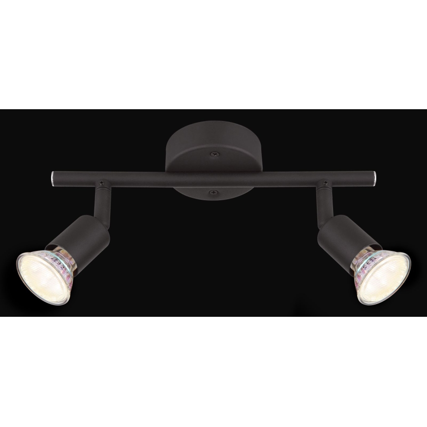 Globo - LED spotlampe 2xGU10/3W/230V sort