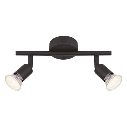 Globo - LED spotlampe 2xGU10/3W/230V sort