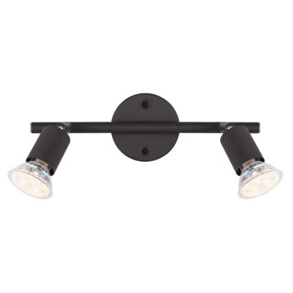 Globo - LED spotlampe 2xGU10/3W/230V sort