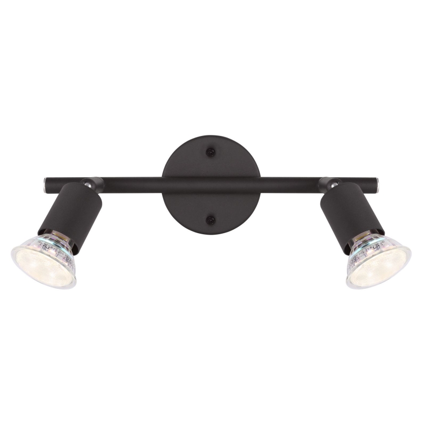 Globo - LED spotlampe 2xGU10/3W/230V sort