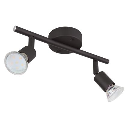 Globo - LED spotlampe 2xGU10/3W/230V sort