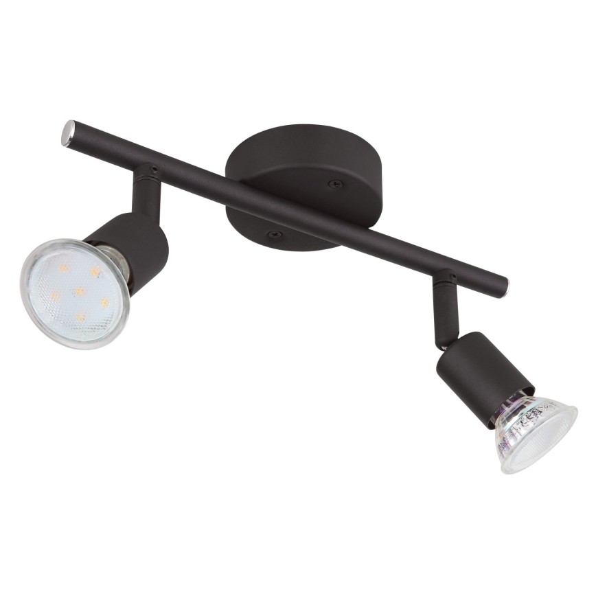 Globo - LED spotlampe 2xGU10/3W/230V sort