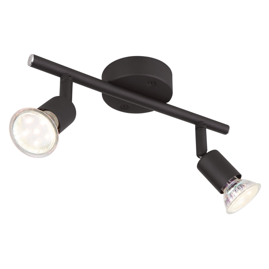 Globo - LED spotlampe 2xGU10/3W/230V sort