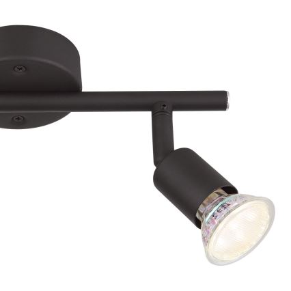 Globo - LED spotlampe 2xGU10/3W/230V sort