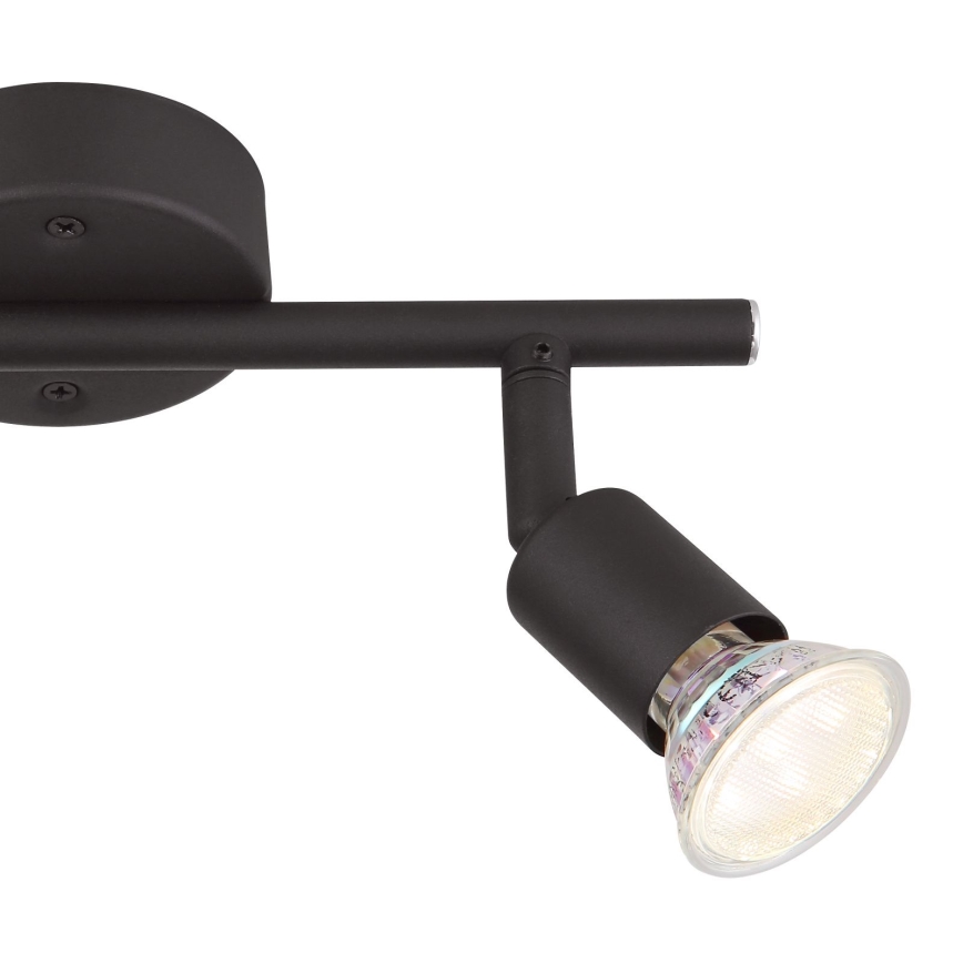 Globo - LED spotlampe 2xGU10/3W/230V sort