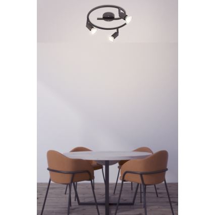 Globo - LED spotlampe 3xGU10/3W/230V sort