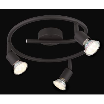 Globo - LED spotlampe 3xGU10/3W/230V sort