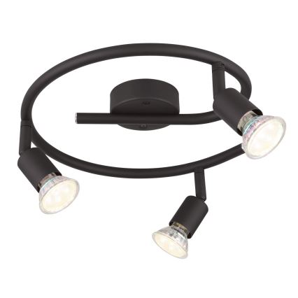 Globo - LED spotlampe 3xGU10/3W/230V sort