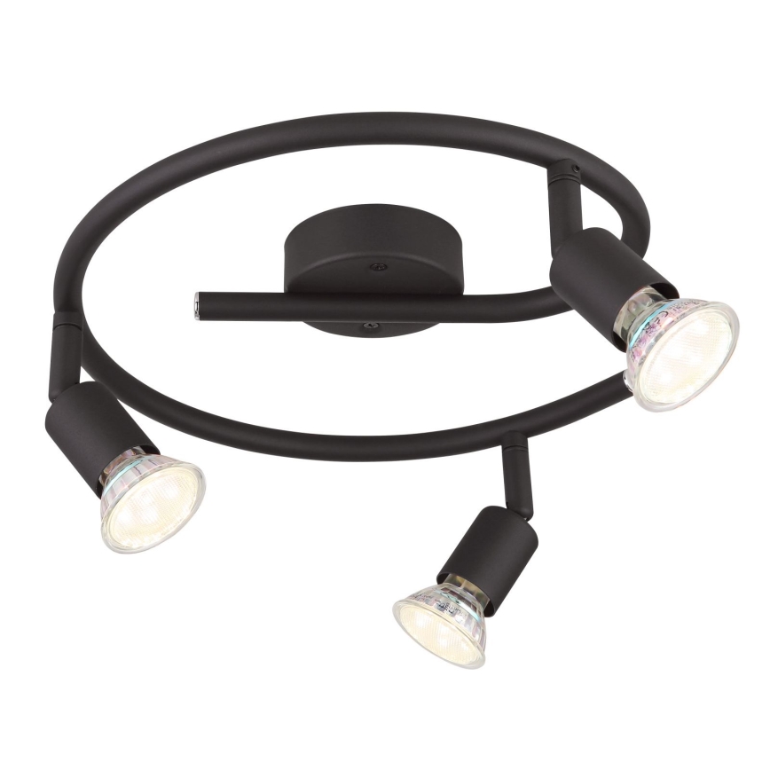 Globo - LED spotlampe 3xGU10/3W/230V sort