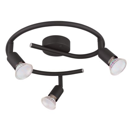 Globo - LED spotlampe 3xGU10/3W/230V sort