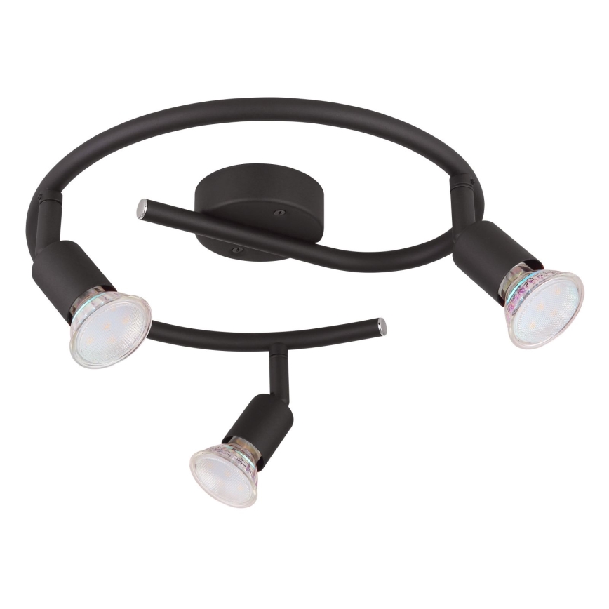 Globo - LED spotlampe 3xGU10/3W/230V sort
