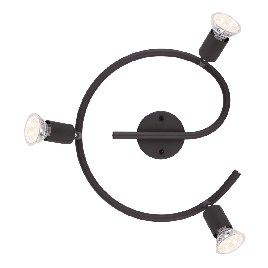 Globo - LED spotlampe 3xGU10/3W/230V sort