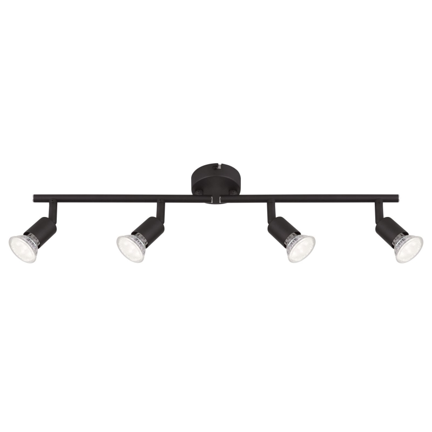 Globo - LED spotlampe 4xGU10/3W/230V sort