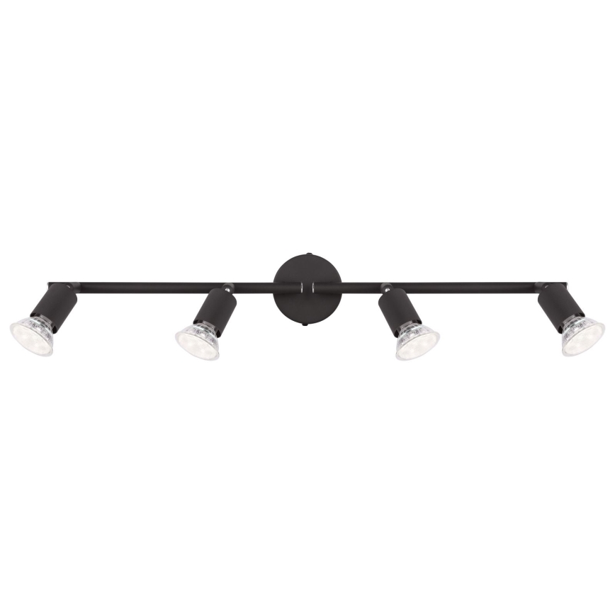 Globo - LED spotlampe 4xGU10/3W/230V sort
