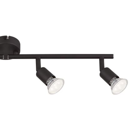 Globo - LED spotlampe 4xGU10/3W/230V sort