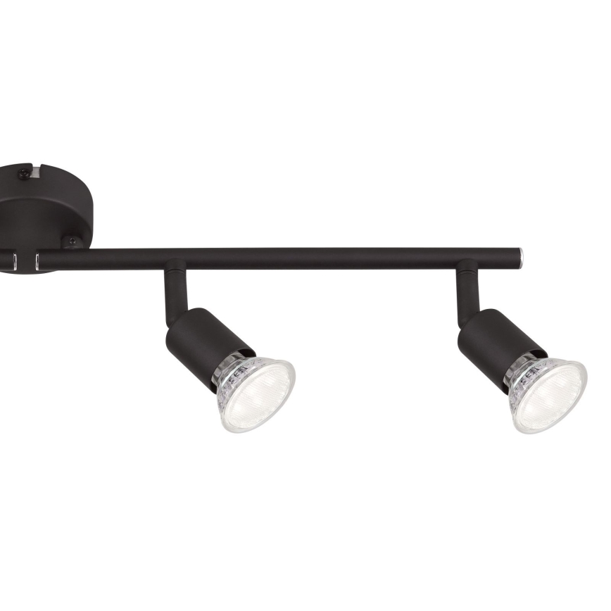 Globo - LED spotlampe 4xGU10/3W/230V sort
