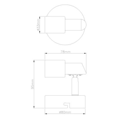 Globo - LED vægspot 1xGU10/3W/230V