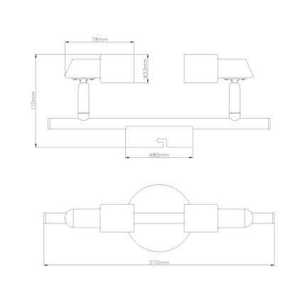 Globo - LED spotlampe 2xGU10/3W/230V