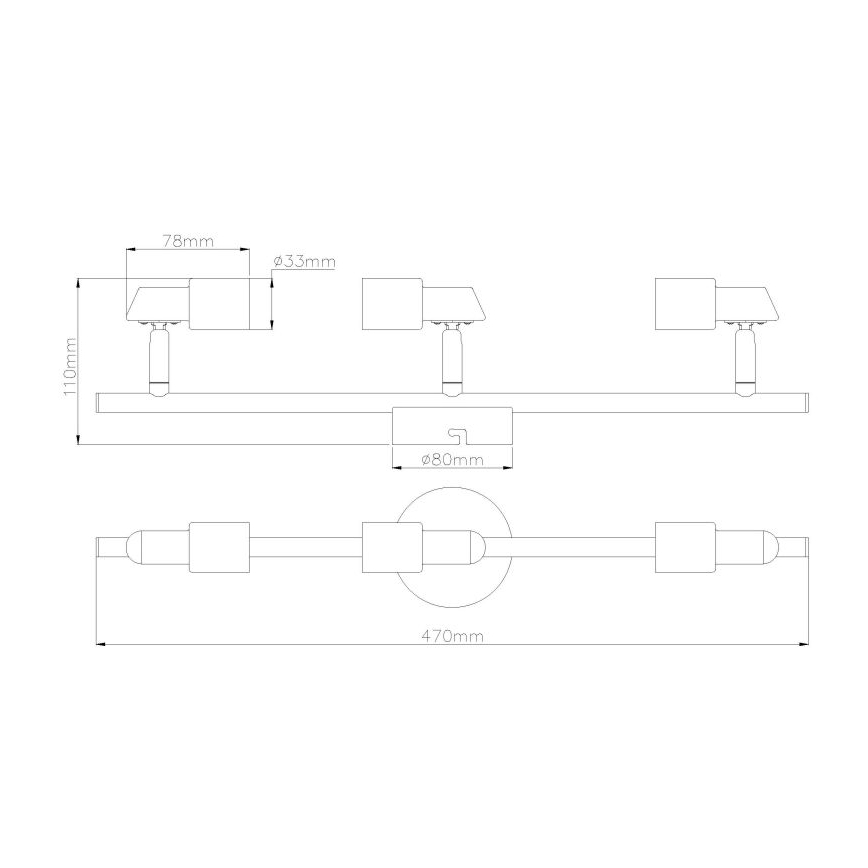 Globo - LED spotlampe 3xGU10/3W/230V