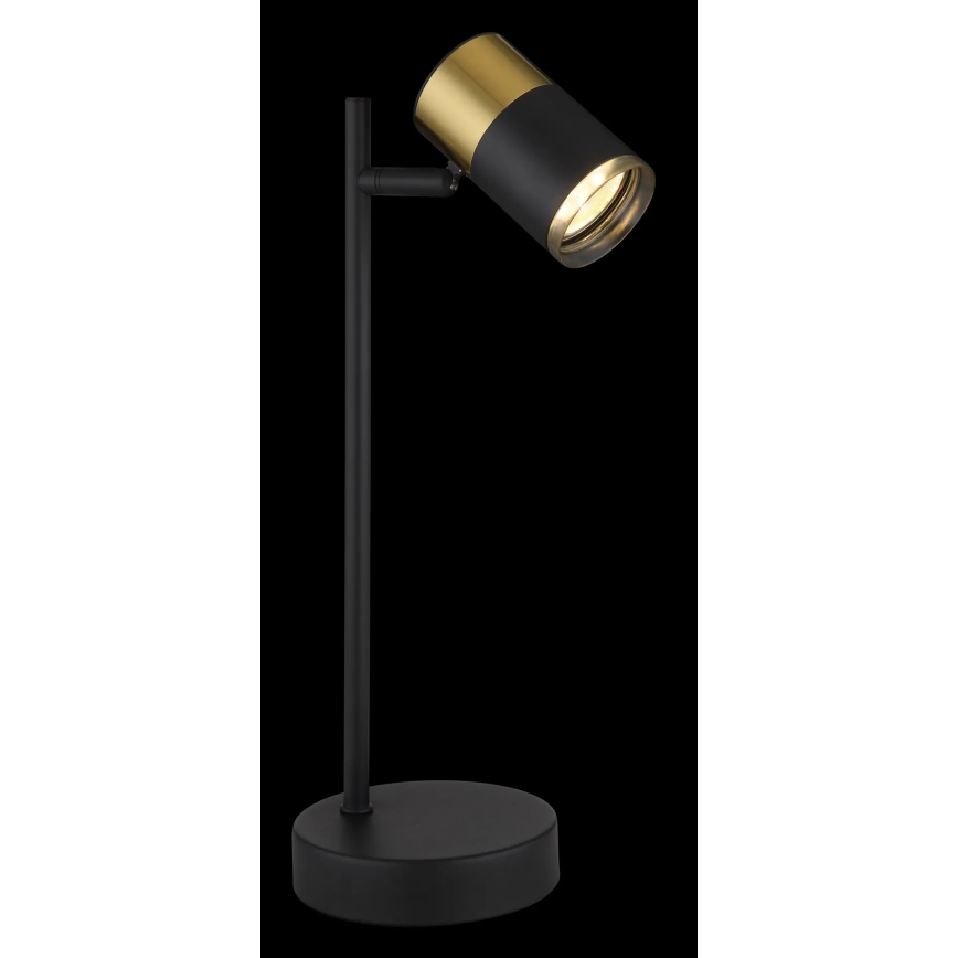 Globo - Bordlampe 1xGU10/5W/230V sort/guldfarvet