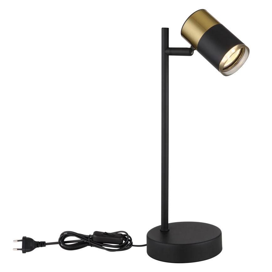 Globo - Bordlampe 1xGU10/5W/230V sort/guldfarvet