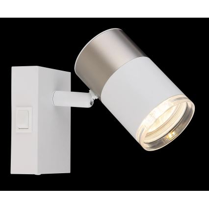Globo - Vægspot 1xGU10/25W/230V hvid/mat krom