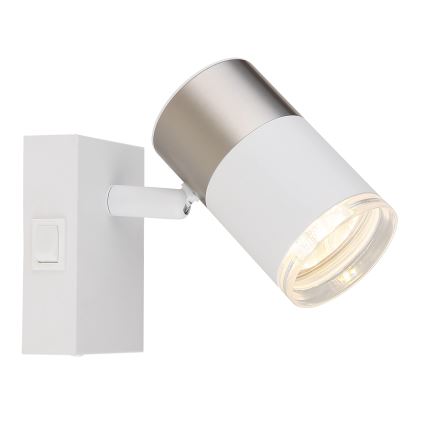 Globo - Vægspot 1xGU10/25W/230V hvid/mat krom