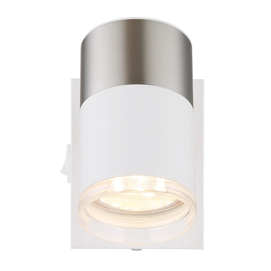 Globo - Vægspot 1xGU10/25W/230V hvid/mat krom