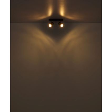 Globo - Spotlampe 2xGU10/25W/230V hvid/mat krom
