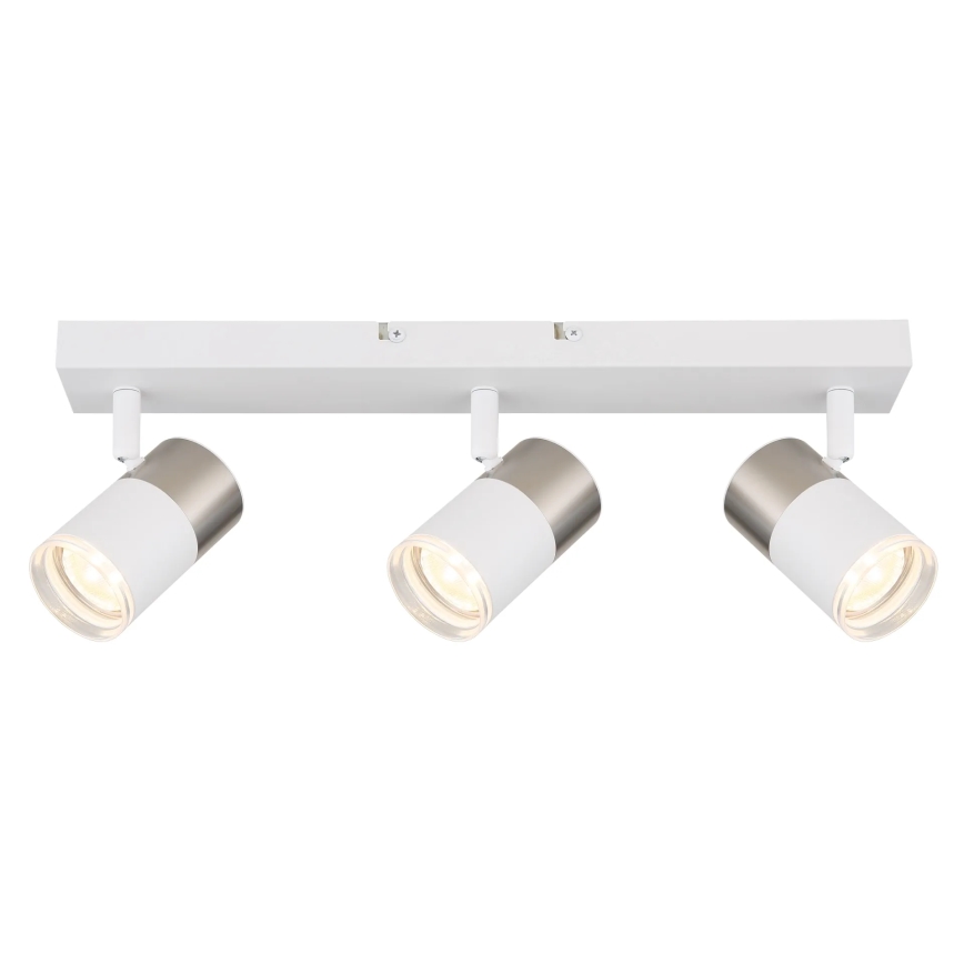 Globo - Spotlampe 3xGU10/25W/230V hvid/mat krom