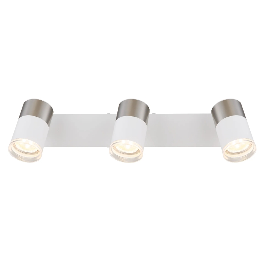 Globo - Spotlampe 3xGU10/25W/230V hvid/mat krom