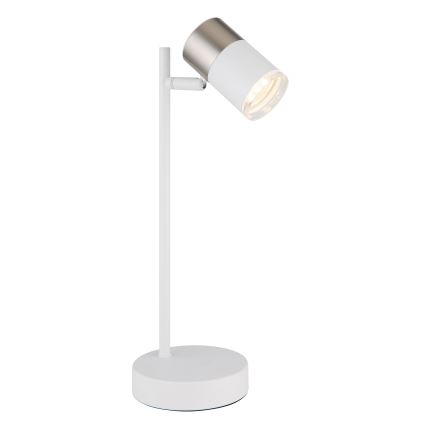 Globo - Bordlampe 1xGU10/5W/230V hvid/mat krom