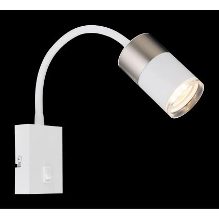 Globo - Vægspot 1xGU10/25W/230V hvid/mat krom