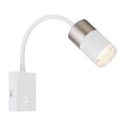 Globo - Vægspot 1xGU10/25W/230V hvid/mat krom