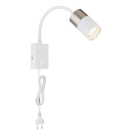 Globo - Vægspot 1xGU10/25W/230V hvid/mat krom